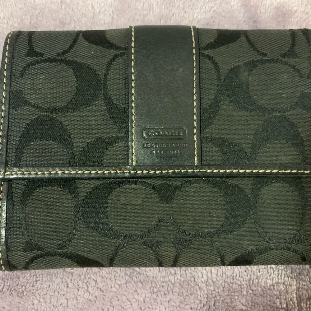 Coach signature c snap card wallet